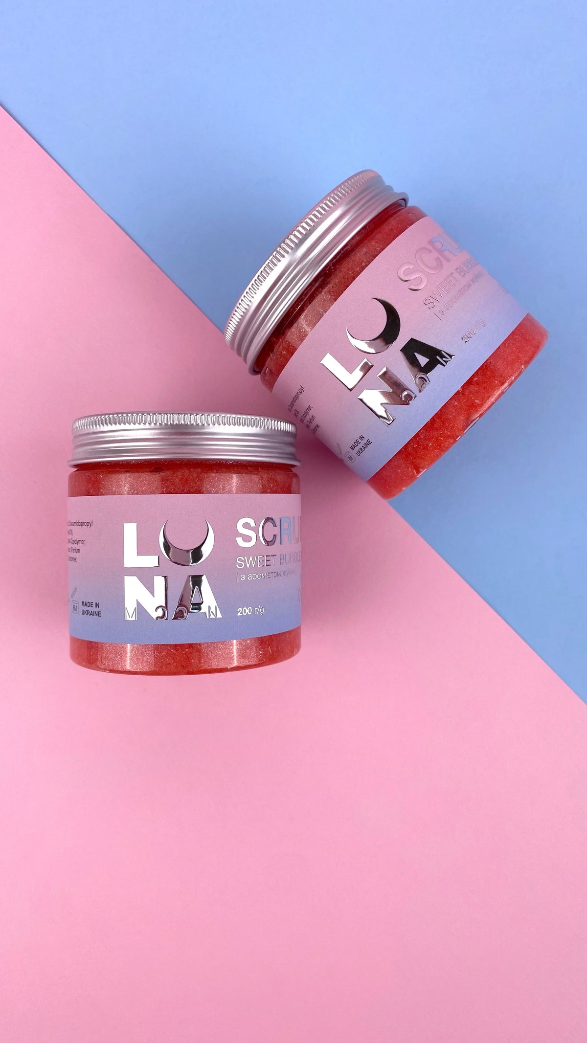 Exfoliante - "SWEET BUBBLE KISS" com aroma a pastilha elástica.